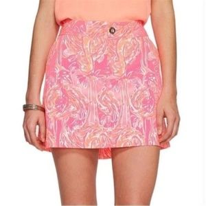 Lilly Pulitzer Nicki‎ Skort Tiki Pink Tappin It Back Flamingo Size 6